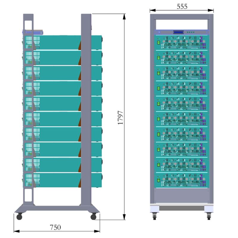 HPPC 8CH 18650 lithium Battery Capacity Analyzer System 0.05% FS